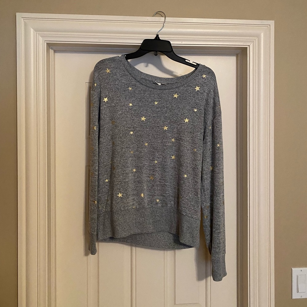 Gap Grey Sweatshirt Gold Stars Medium